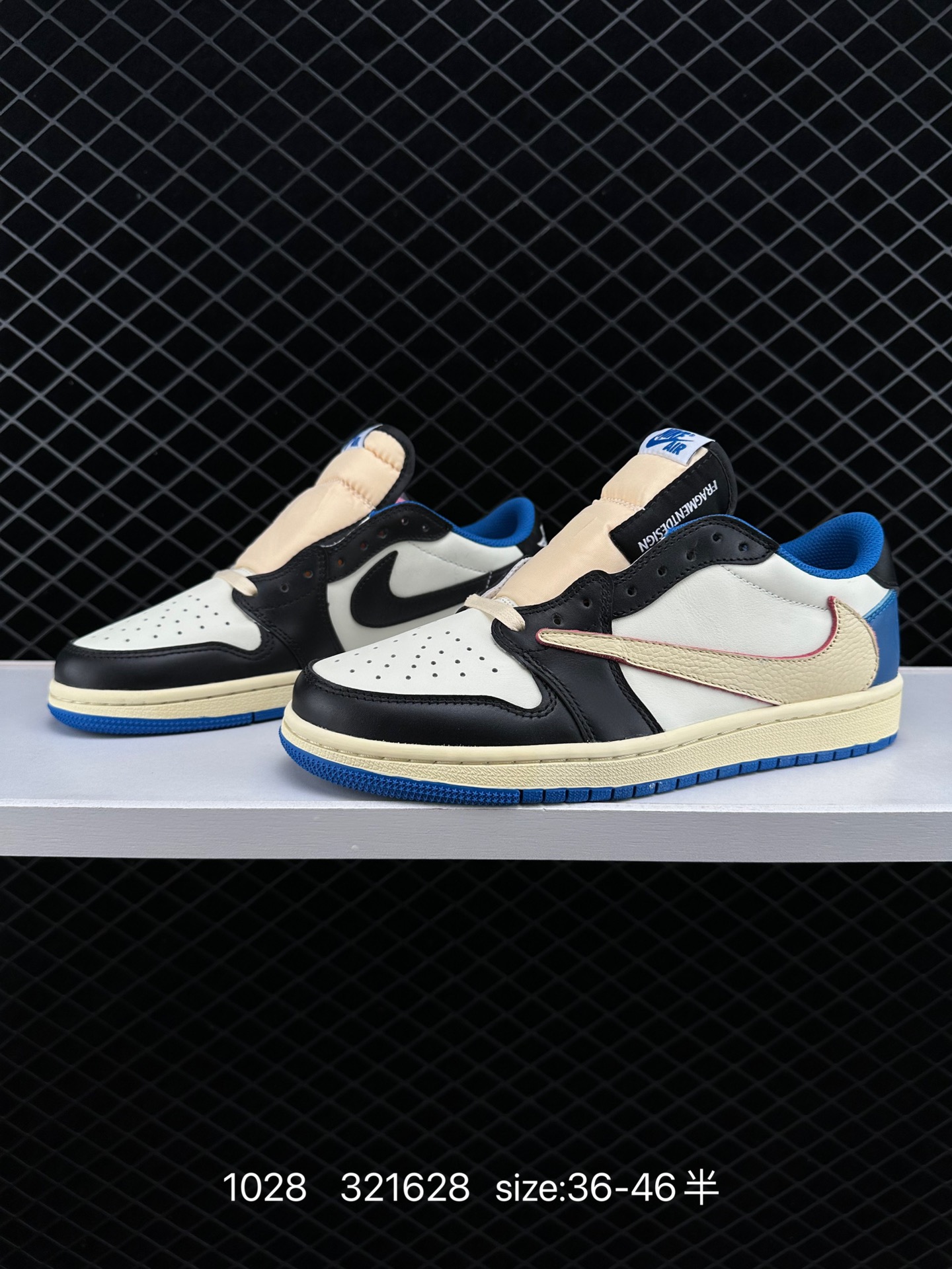 fragment design x Travis Scott x Nike Air Jordan 1 Low OG SP”Black/Green Toe“